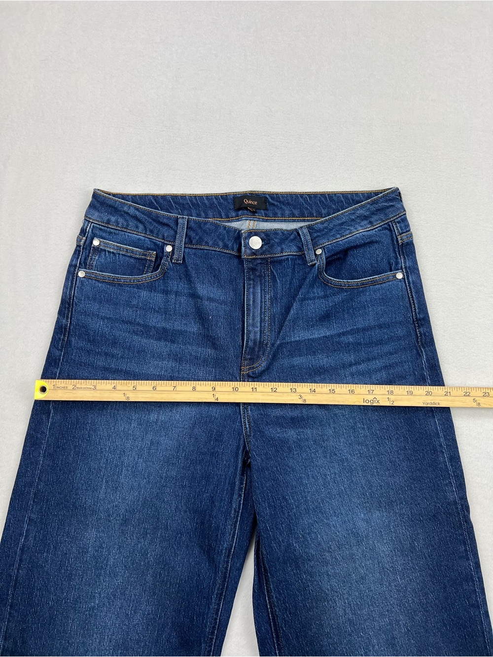 Quince Wide-Leg Jeans in Deep Blue Wash - Picture 9 of 12